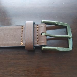 Light brown / tan bonded leather belt NWT target